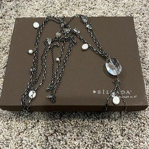 SILPADA SILVER AND CRYSTAL NECKLACE